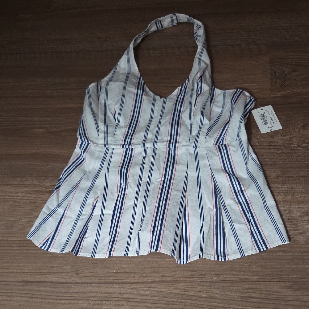 New Striped Halter Top